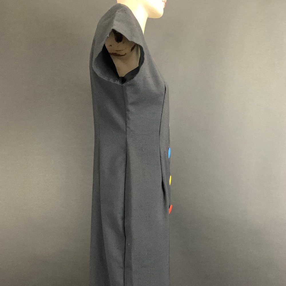 80s David Mitchell Colorful Big Button Sheath Dress - Picture 11 of 15